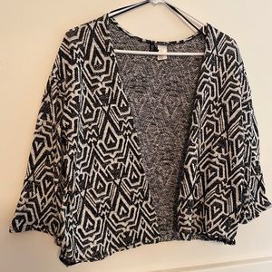H&M printed knit cardigan